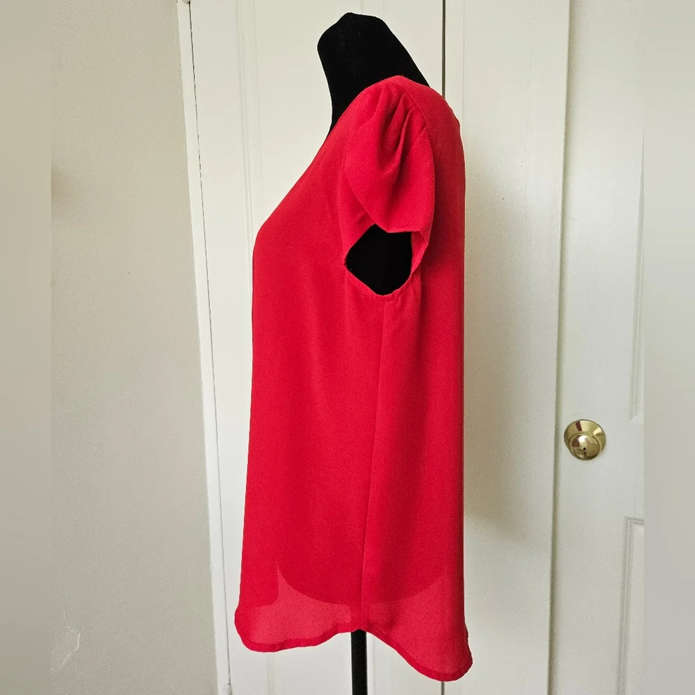 Red Women's Top - Picture 3 of 5
